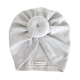 Turban Coton Epais KAYE - Gris Bandeau naissance Bandeau adulte bonnet Chimio
