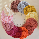 Turban Coton JUSTINE - Cap Ferrat Bandeau naissance Bandeau adulte bonnet Chimio